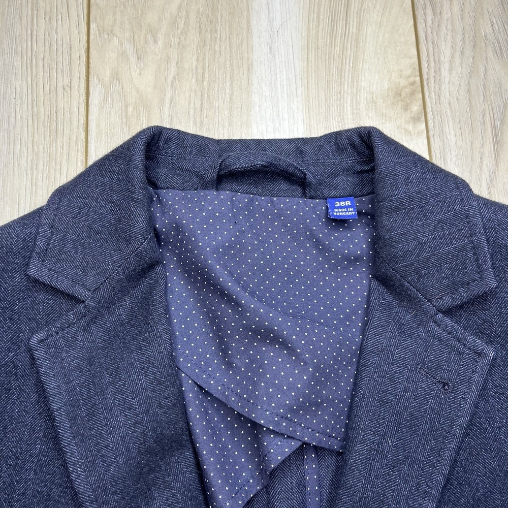 Boden Unlined 100% cotton Sports Coat Blazer 2 Button Navy Blue Womens Size 38R - Picture 5 of 16